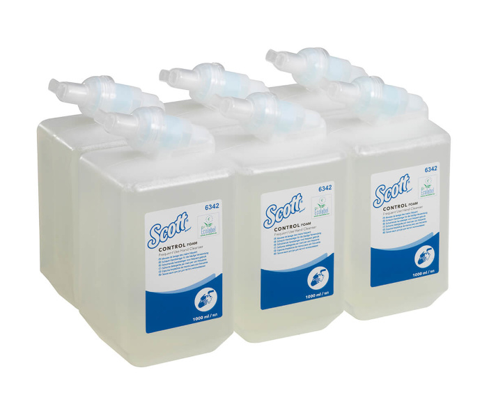 Мыло жидкое пенное в кассетах Scott Control для частого исп., 1 л,  6 шт Kimberly-Clark — изображение 1