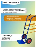 Грузовая тележка двухколесная Промышленник Д-150 (литые колеса) 250 мм — изображение 2