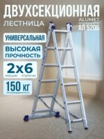 Лестница двухсекционная Alumet Ал 5206