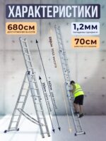 Лестница трехсекционная Alumet Ал 5309 — изображение 2