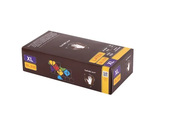 Перчатки латексные SAFE&CARE High Risk DL210повыш.прочн.,синие, 25 пар/50 штук, р-р 9-10 (XL), — изображение 1