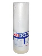 Плёнка маскирующая с клеящей лентой, 1100мм. х 33 м. 90°С Eurocel  Maskopri/1100
