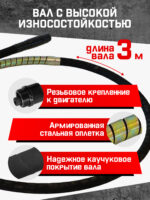 Глубинный вибратор для бетона TeaM ЭП-2200, вал 3 м., наконечник 28 мм (комплект) — изображение 3