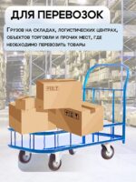 Платформенная тележка Промышленник 900х600 ПБМ-6.9 200 мм с бортиком — изображение 6