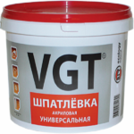 VGT ШПАТЛЕВКА УНИВЕРСАЛЬНАЯ акриловая для наружных и внутренних работ (1,7кг)