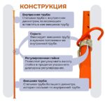 Стойка телескопическая для опалубки 4.9 м (усиленная) — изображение 4