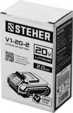 STEHER V1, 20 В, 2.0 А·ч, аккумуляторная батарея (V1-20-2) — изображение 3