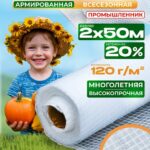 Армированная пленка для теплиц Промышленник 120 г/м2, 2х50м