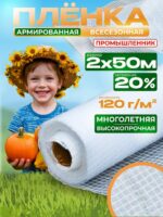 Армированная пленка для теплиц Промышленник 120 г/м2, 2х50м