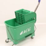 Ведро ACG уборочное на колесах 20л с отжимом двойное ЗЕЛЕНОЕ