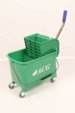 Ведро ACG уборочное на колесах 20л с отжимом двойное ЗЕЛЕНОЕ