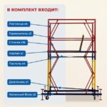Вышка-тура Промышленник ВСП 0.7х1.6, 2.8 м ver. 2.0 — изображение 2
